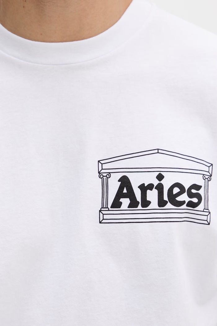 Aries t-shirt ανδρικό βαμβακερό λευκό AR60000
