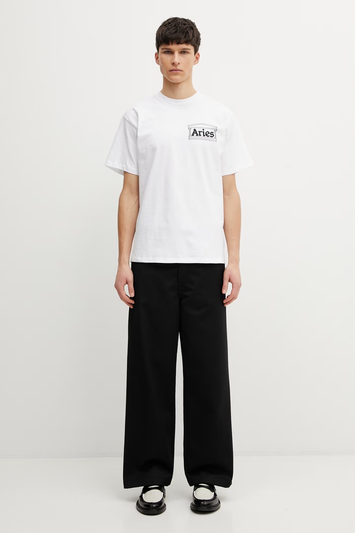 Aries t-shirt ανδρικό βαμβακερό AR60000 λευκό
