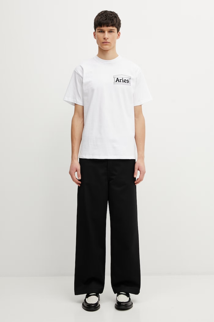 Aries t-shirt βαμβακερό Ανδρικό AR60000 λευκό