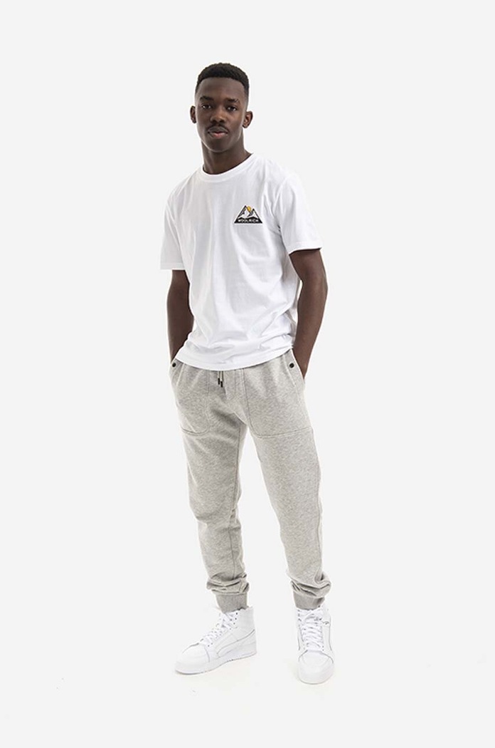 Woolrich cotton T-shirt Logo Mountain Tee CFWOTE0061MRUT2926 CFWOTE0061MRUT2926 white SS22