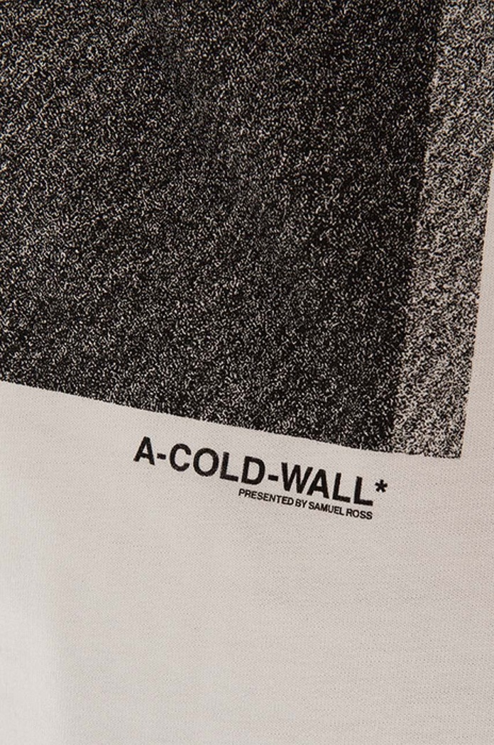 A-COLD-WALL* t-shirt bawełniany Brutalist Graphic T-Shirt ACWMTS084. biały