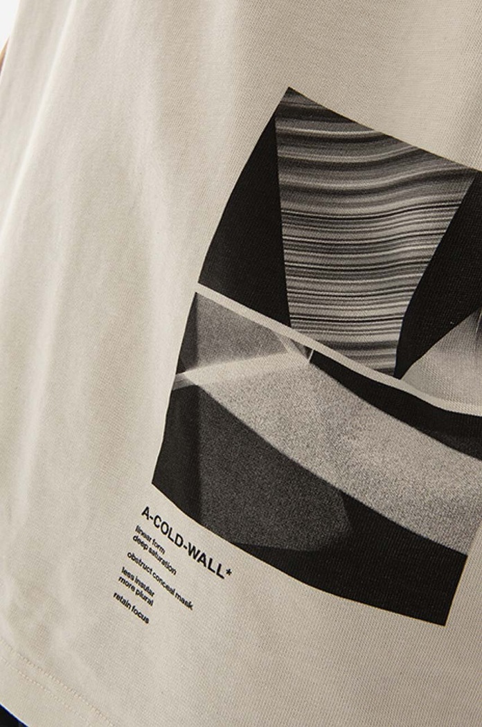 A-COLD-WALL* cotton T-shirt Scan T-shirt beige ACWMTS074.