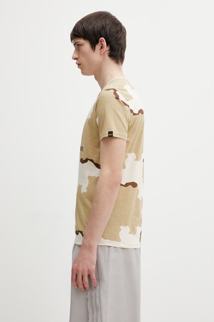 Majica kratkih rukava Alpha Industries Basic 100501C bež SS26