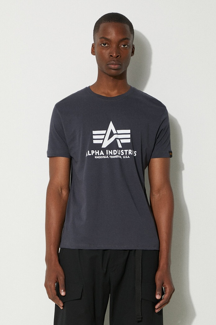 Alpha Industries cotton T-shirt Basic T-Shirt cotton navy 100501.02