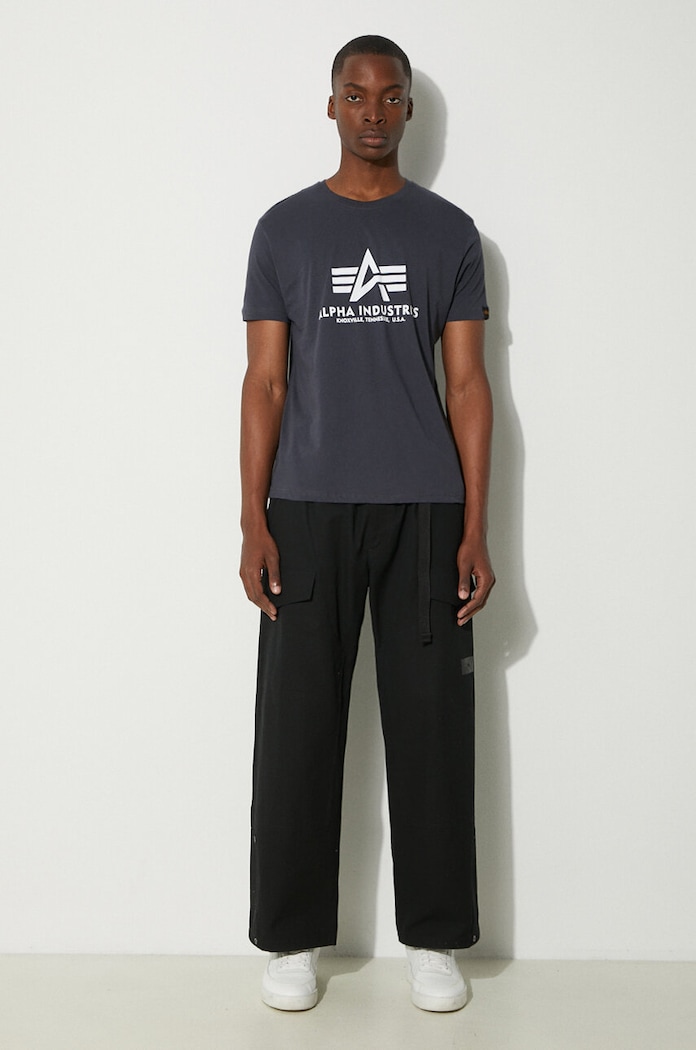 Alpha Industries cotton T-shirt Basic T-Shirt 100501.02 navy SS26