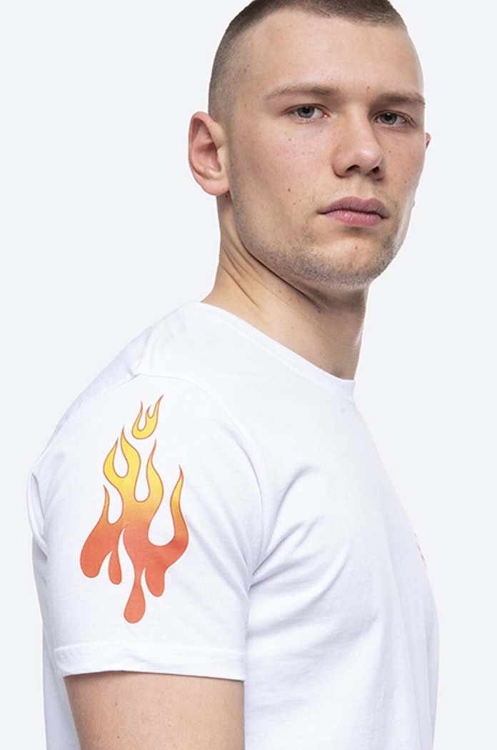 Alpha Industries cotton T-shirt Hot Wheels Flame white 116531.09
