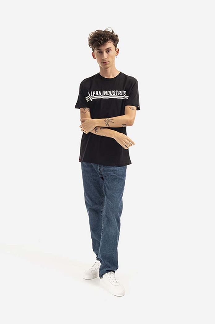 Alpha Industries cotton T-shirt Alpha Industries T 126505 95 126505.95 black SS23