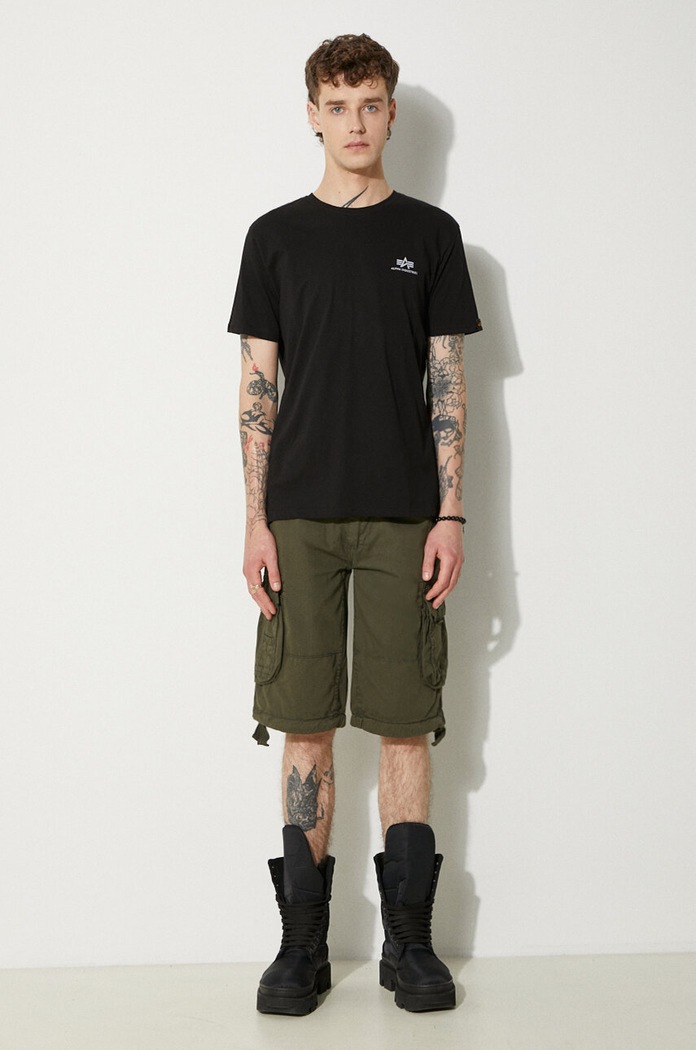 Alpha Industries cotton t-shirt 128507RP.285 black SS24
