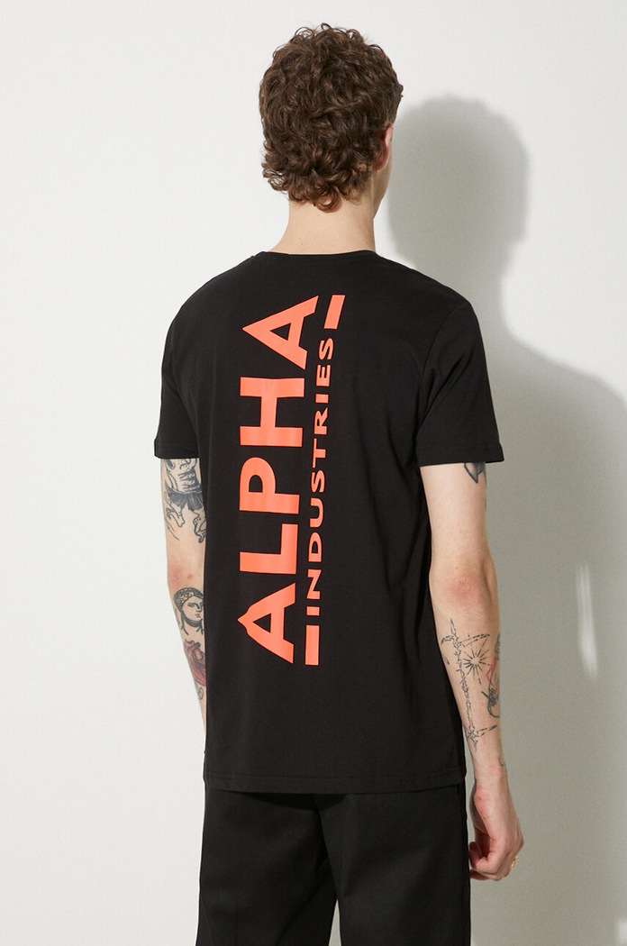 Alpha Industries cotton t-shirt 128507RP.614 black SS23