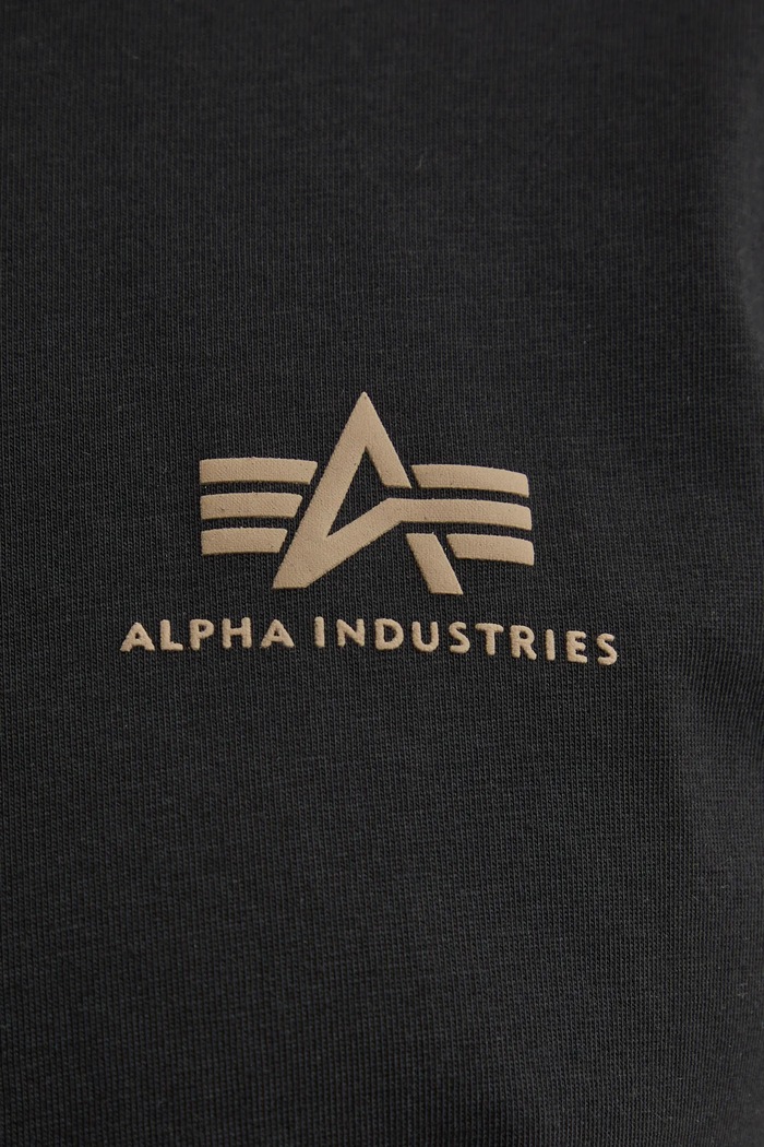 Βαμβακερό μπλουζάκι Alpha Industries 128507CP.380 μαύρο