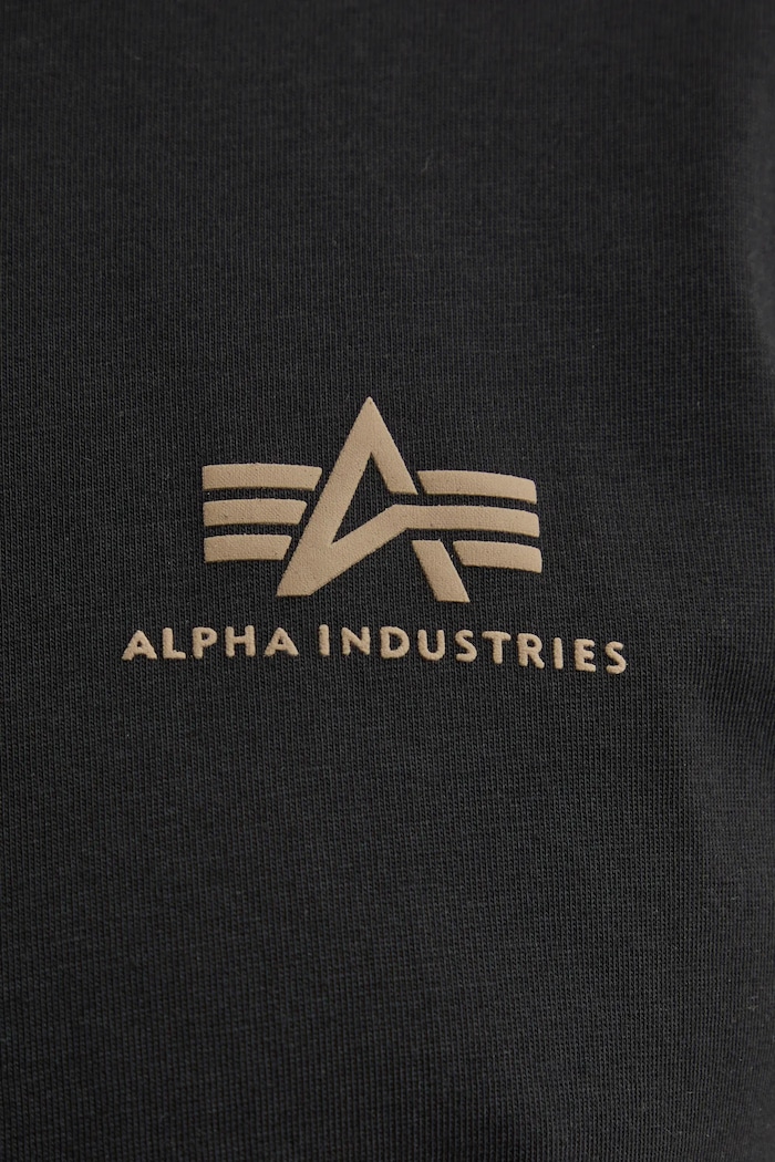 Βαμβακερό μπλουζάκι Alpha Industries 128507CP.380 μαύρο