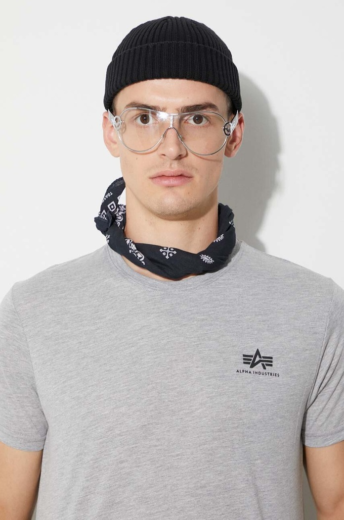 Tricou Basic T Small Logo Alpha Industries gri 188505.17