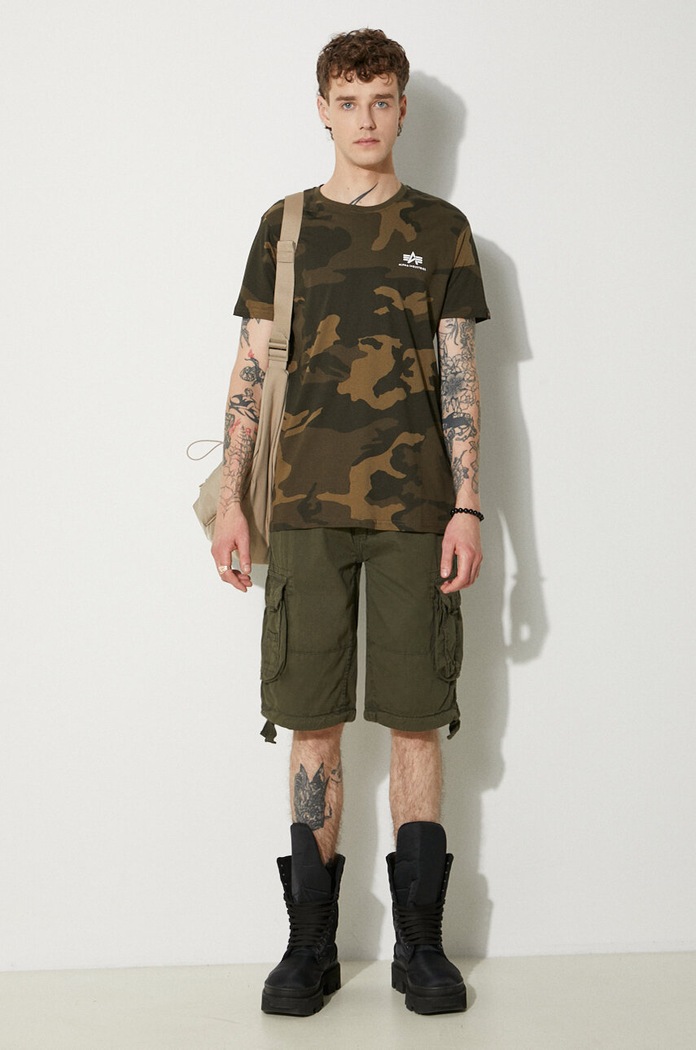 Alpha Industries cotton t-shirt 188505C.239 green AA00