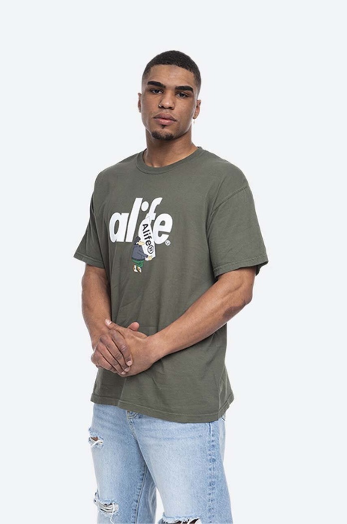 Pamučna majica Alife Alife Boostin ALISS20.58 zelena