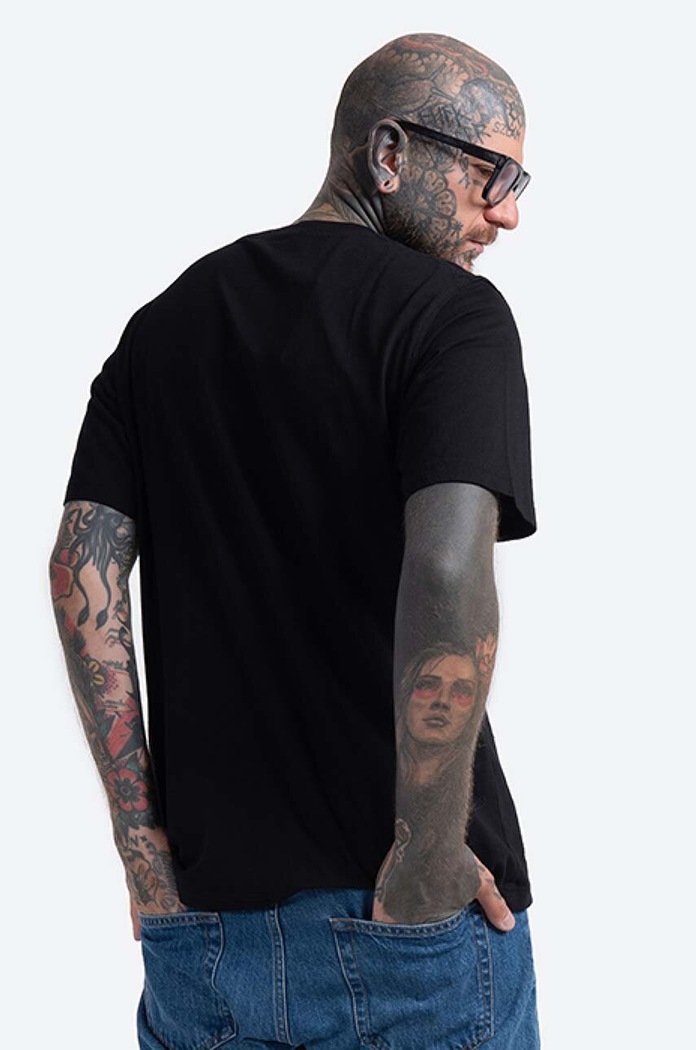Oblečení Bavlněné tričko Wood Wood Sami Info T-shirt 12135720.2491 černá