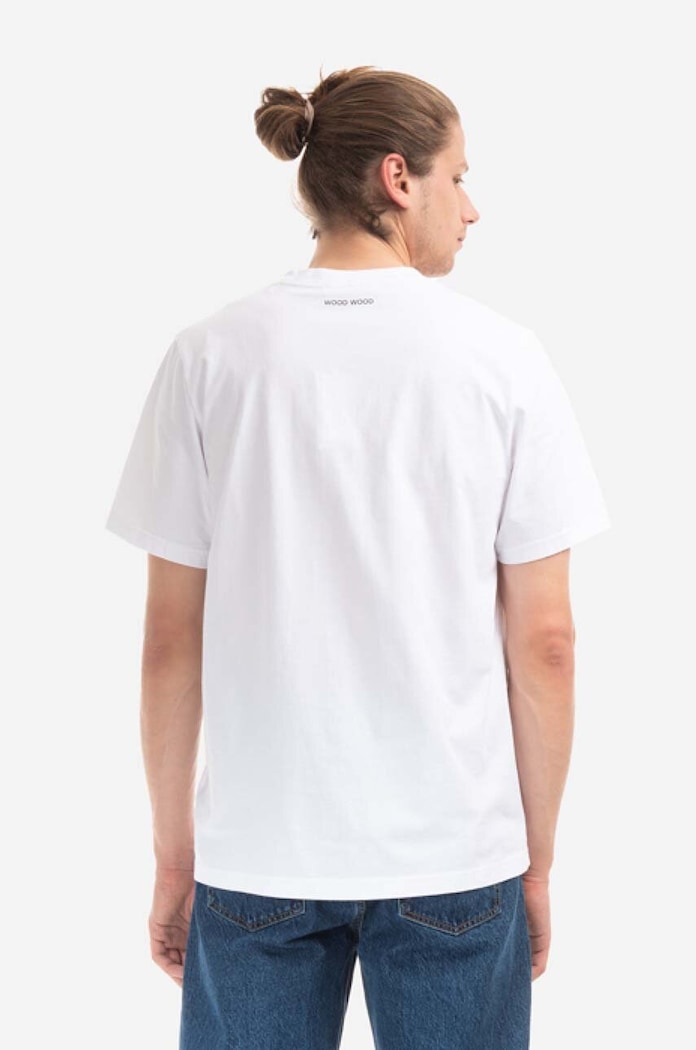 Odzież Wood Wood t-shirt bawełniany Bobby Paris Chic Painting T-shirt 12235709.2491 biały