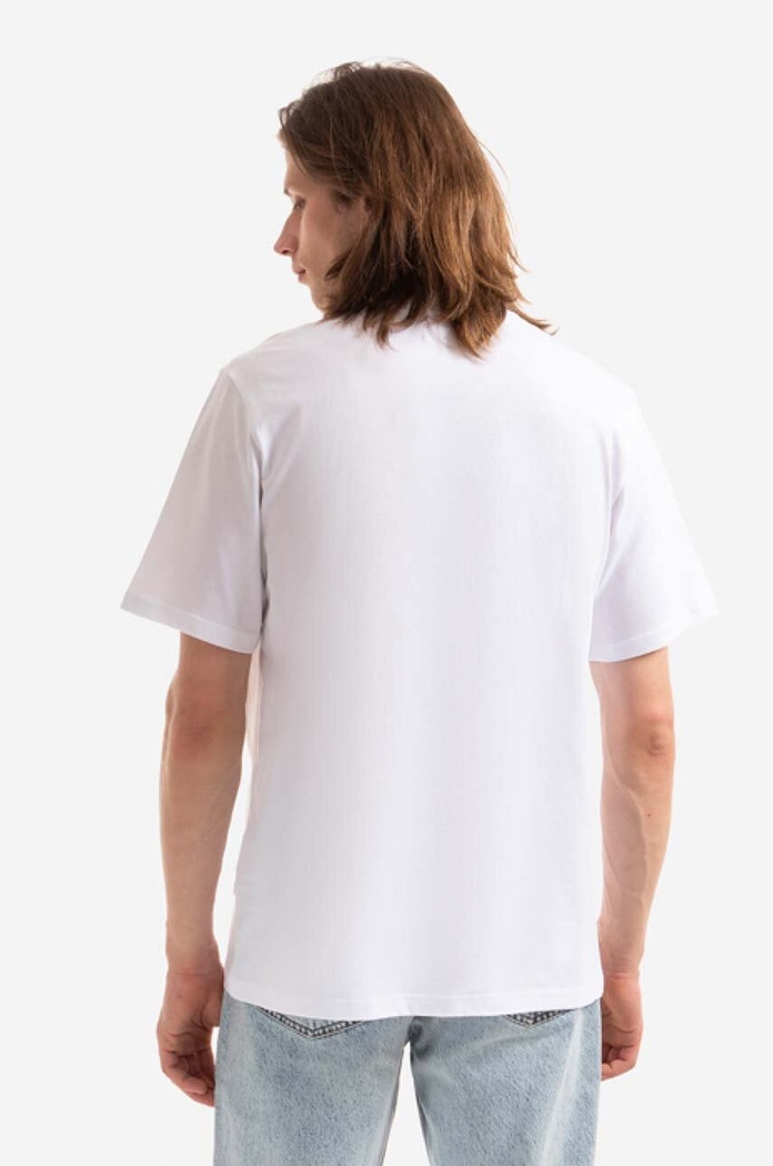 Odzież Wood Wood t-shirt bawełniany Bobby Leave Me Alone 50025702.2489 biały