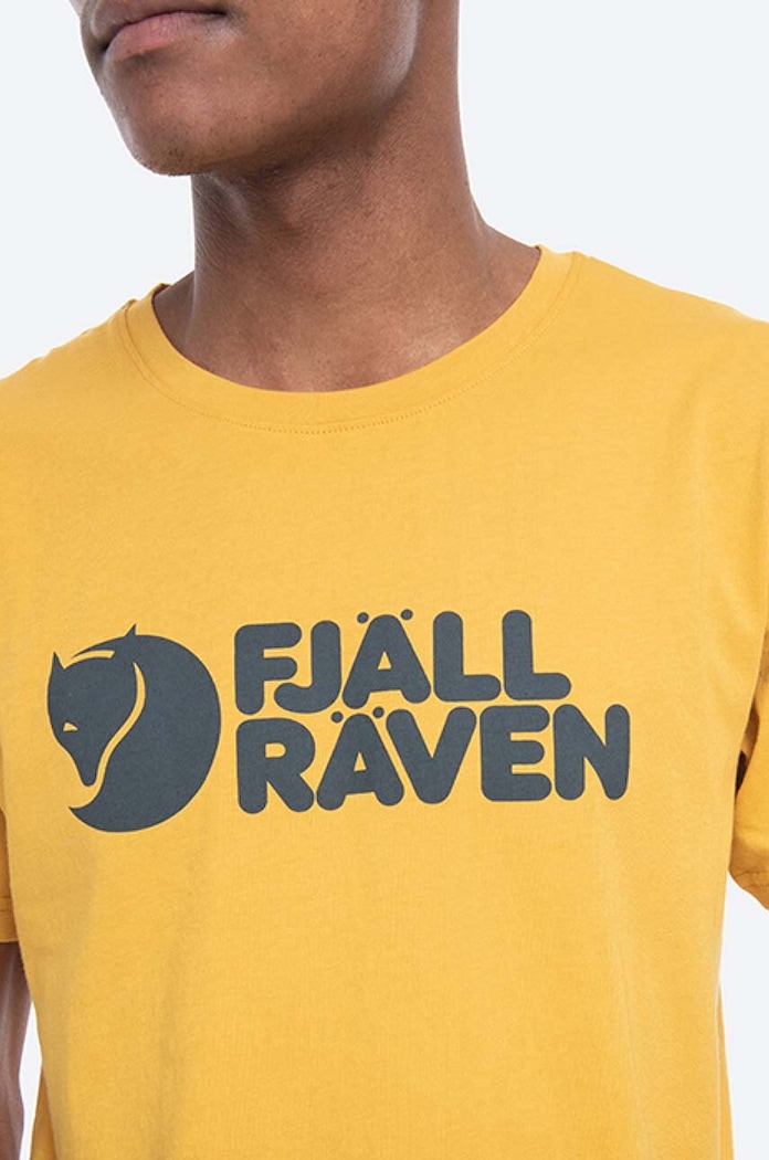 Bavlněné tričko Fjallraven Logo žlutá F87310