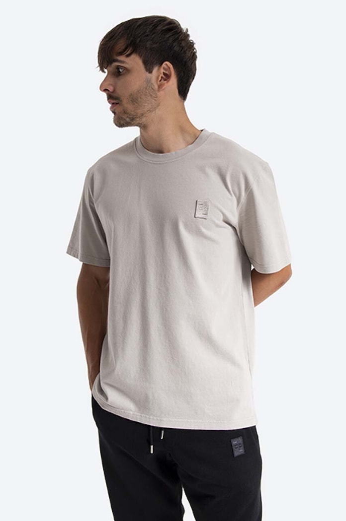 Pamučna majica Filling Pieces Lux Tee Planet friendly siva 88113731932