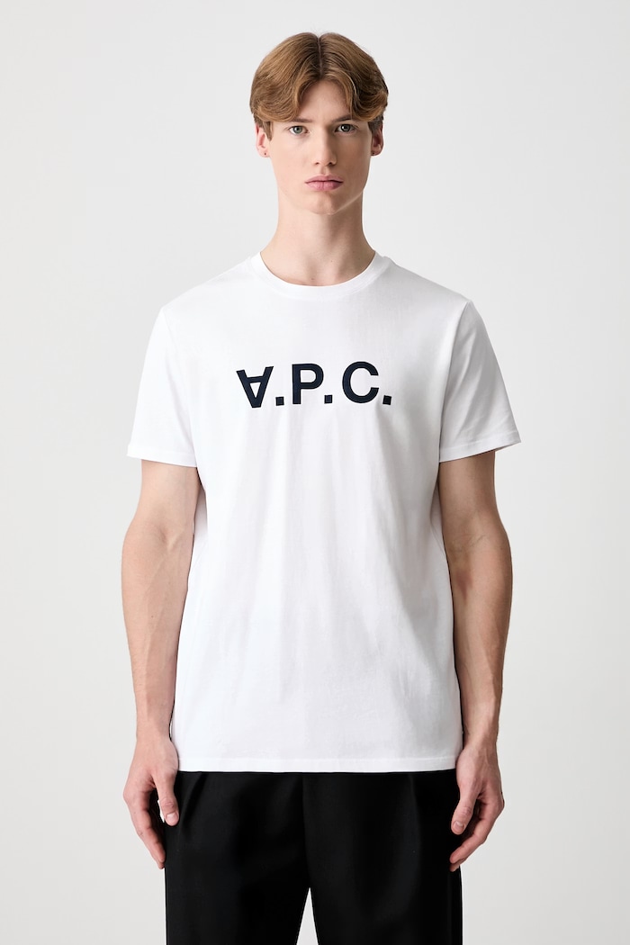 A.P.C. футболка бавовняна чоловіча надрук білий COBQX.H26586
