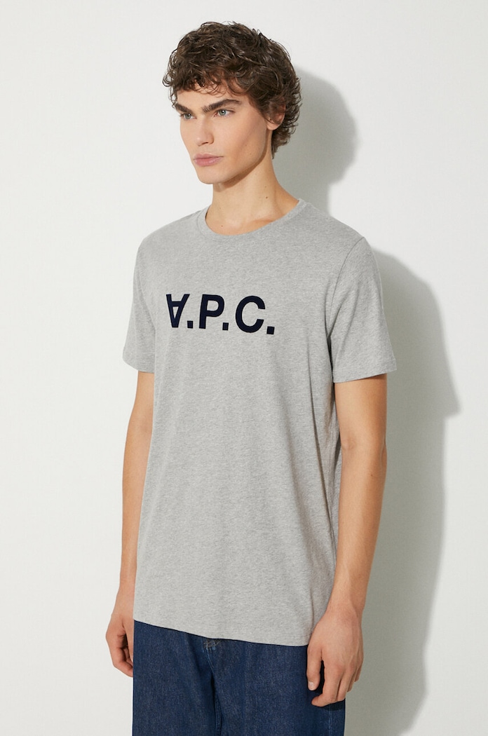 A.P.C. t-shirt bawełniany VPC Color szary COEZB.H26943