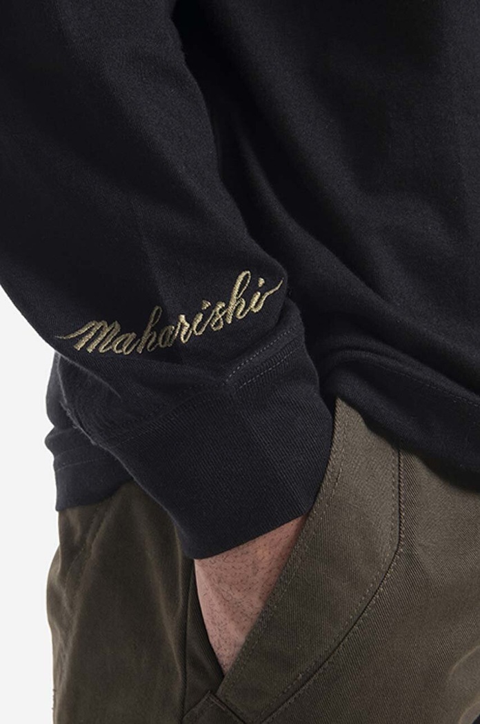 Maharishi cotton longsleeve top 3644.BLACK black