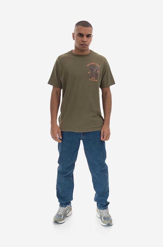 Maharishi Tricou din bumbac 4093.OLIVE verde AA00