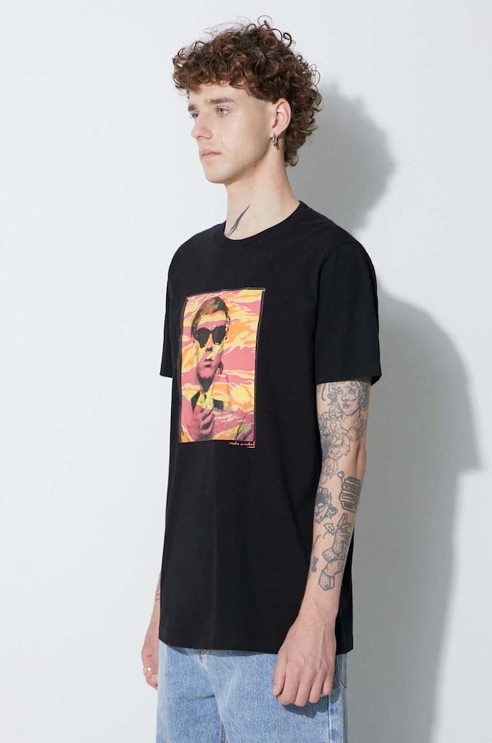 Bavlněné tričko Maharishi Warhol Polaroid Portrait T-Shirt OCJ černá 9711.BLACK
