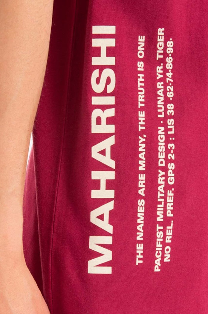 Maharishi cotton t-shirt violet 9752.PLUM