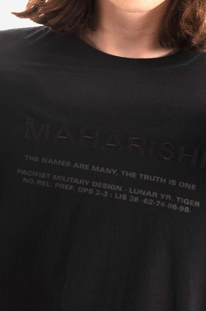 Pamučna majica dugih rukava Maharishi crna 9754.BLACK