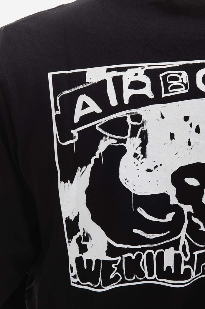 Bavlněné tričko s dlouhým rukávem Maharishi Andy Warhol Airborne L/S T-shirt 9923 BLACK černá 9923.BLACK