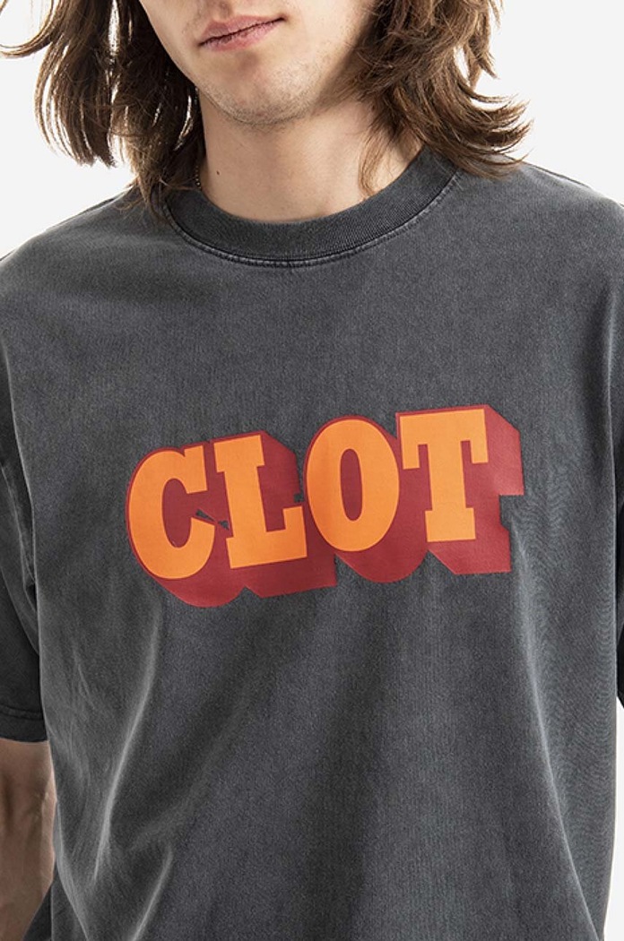 CLOT cotton T-shirt Shadow Logo SS Tee black CLTES10004.BLACK