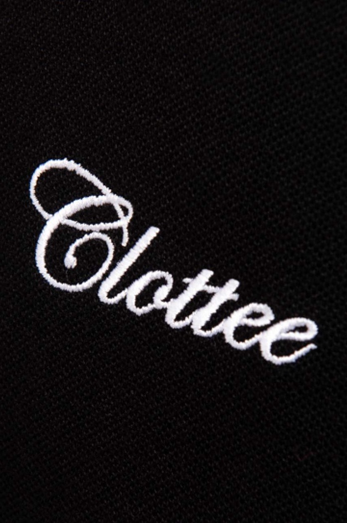 CLOTTEE cotton polo shirt Frog Button Polo CTPS1003.BLACK black