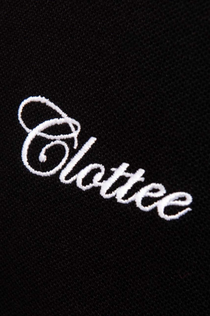 CLOTTEE cotton polo shirt Frog Button Polo CTPS1003.BLACK black
