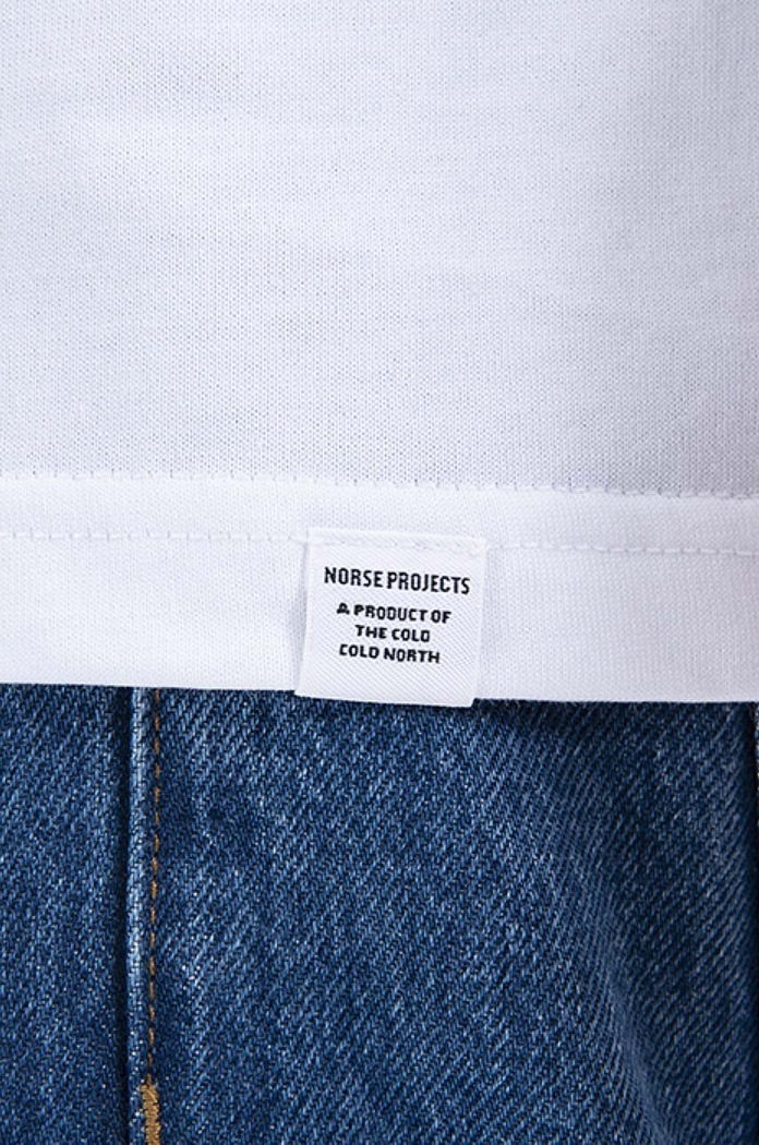 Norse Projects cotton longsleeve top Niels Standard Ls white N10.0181.0001