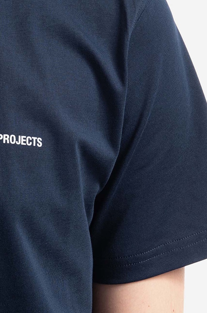 Norse Projects cotton t-shirt Niels Standard Logo navy N01.0561.7004