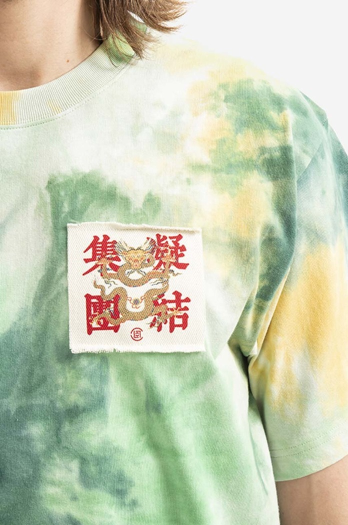 CLOT cotton t-shirt Dragon green CLTES10009.GREEN