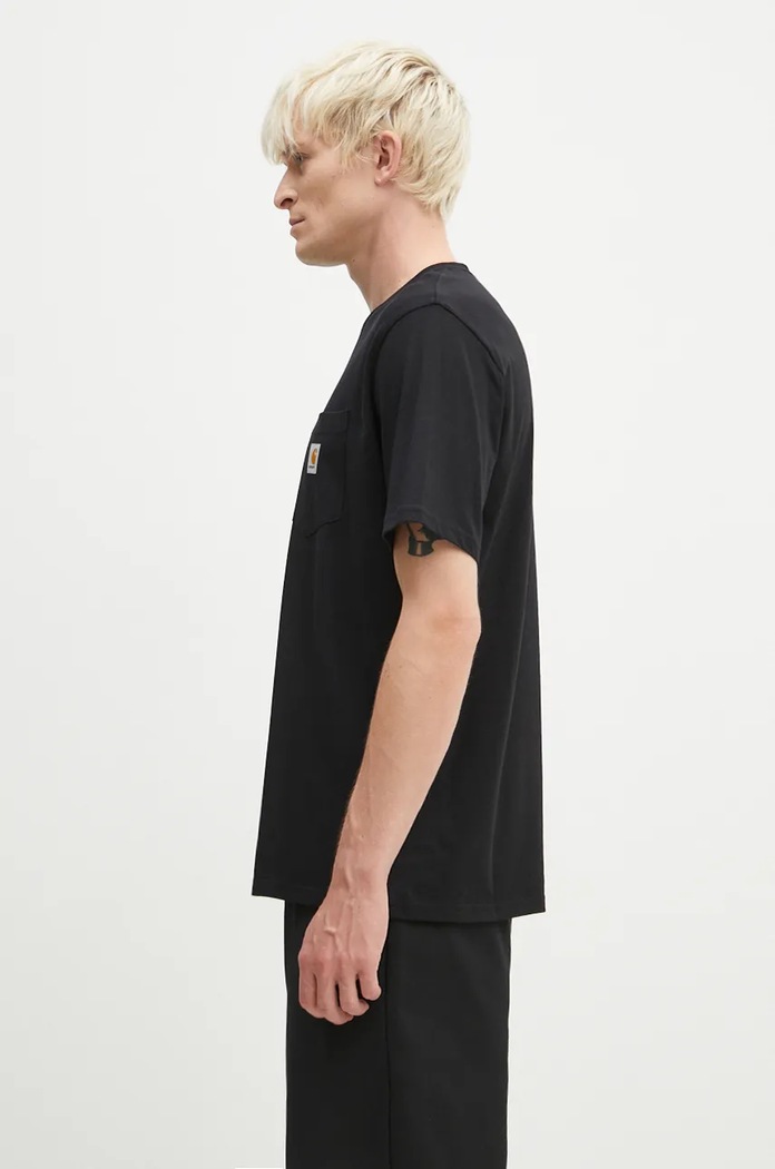 Βαμβακερό μπλουζάκι Carhartt WIP I030434.BLACK μαύρο AA00