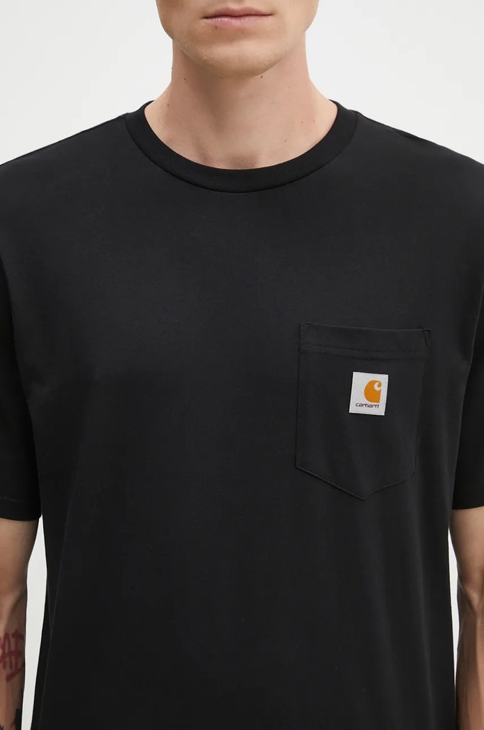 Βαμβακερό μπλουζάκι Carhartt WIP I030434.BLACK μαύρο
