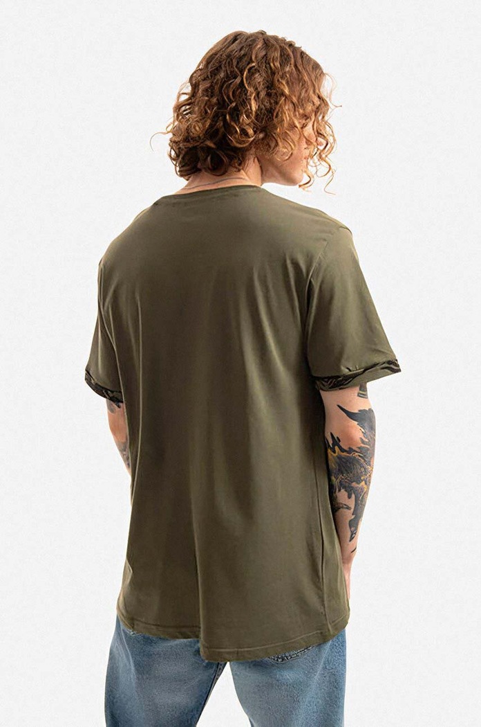 Bavlněné tričko Alpha Industries 106509.634 zelená AA00