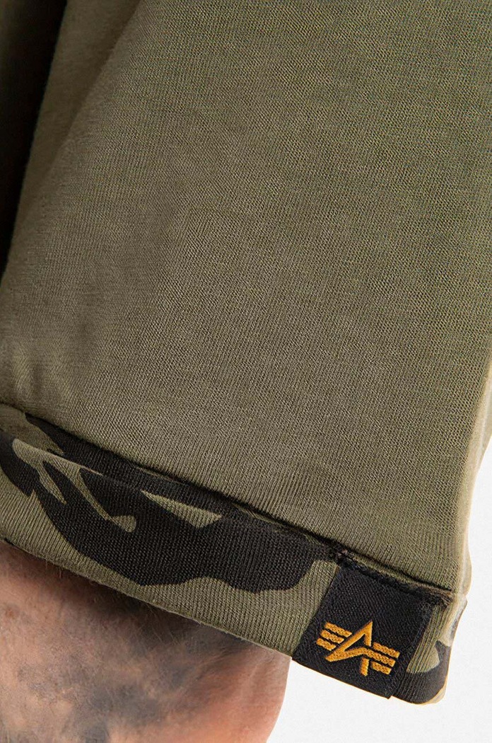 Bavlněné tričko Alpha Industries 106509.634 zelená