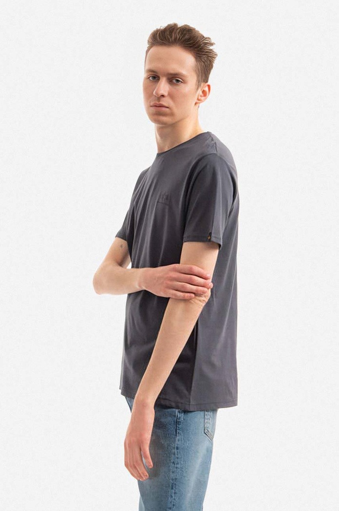 Bavlněné tričko Alpha Industries Backprint 128507.412