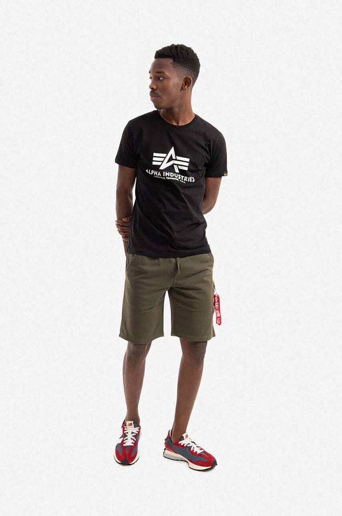 Alpha Industries tricou din bumbac Basic T-Shirt 100501.03 negru AW24