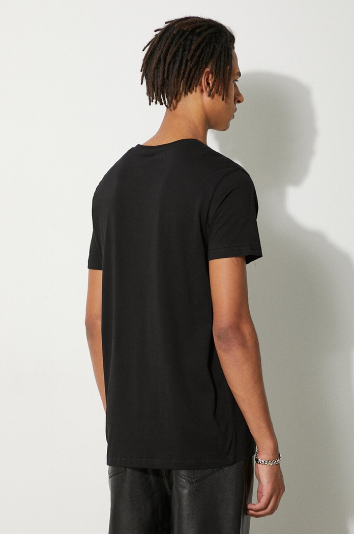 Pamučna majica Alpha Industries Basic T-Shirt 100501.03 crna AW24