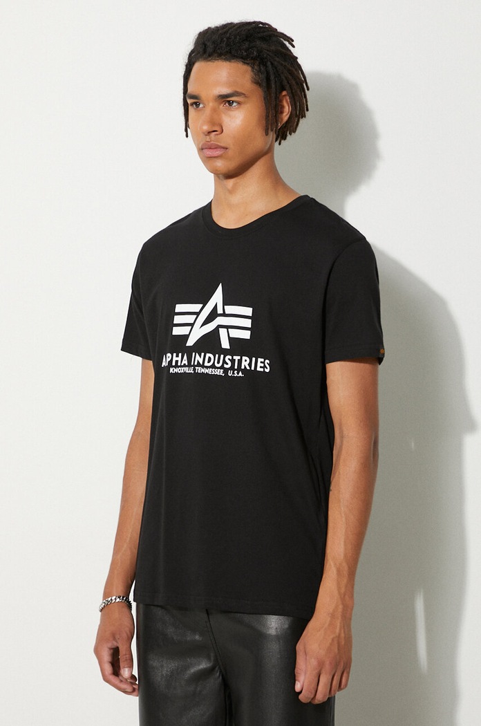 Odjeća Pamučna majica Alpha Industries Basic T-Shirt 100501.03 crna