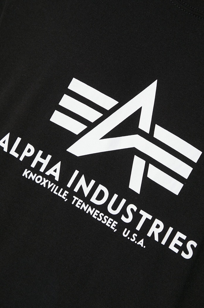 Pamučna majica Alpha Industries Basic T-Shirt 100501.03 crna