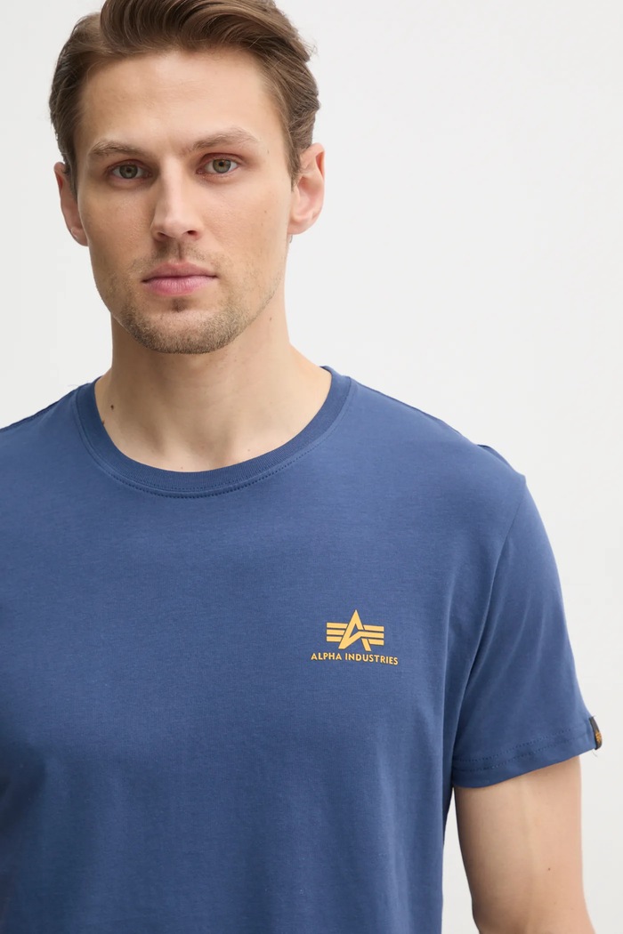 Бавовняна футболка Alpha Industries блакитний 188505.435