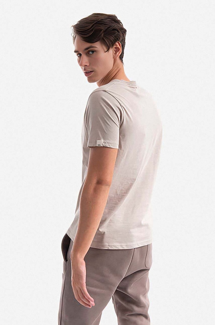 Bavlněné tričko Alpha Industries 118529.627 béžová AA00