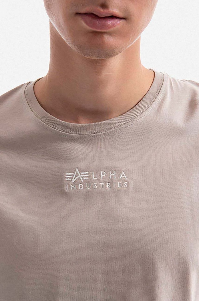 Oblečení Bavlněné tričko Alpha Industries 118529.627 béžová
