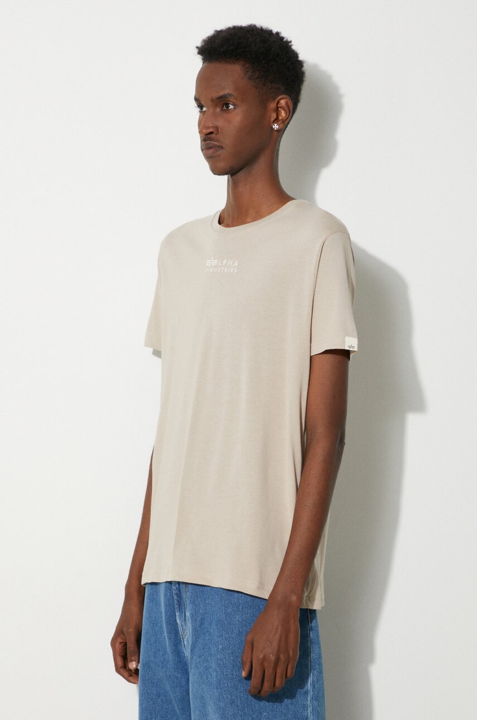 Alpha Industries cotton t-shirt beige 118529.627